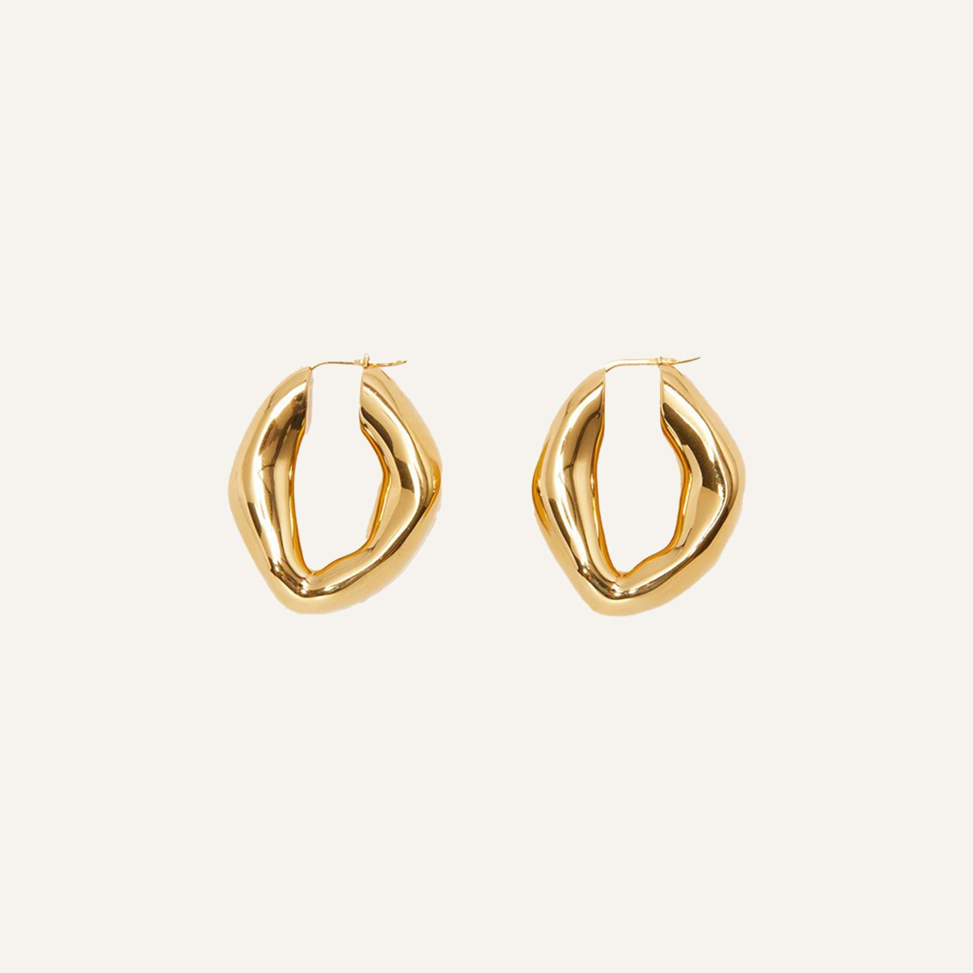 18K Gold Shaped Earrings