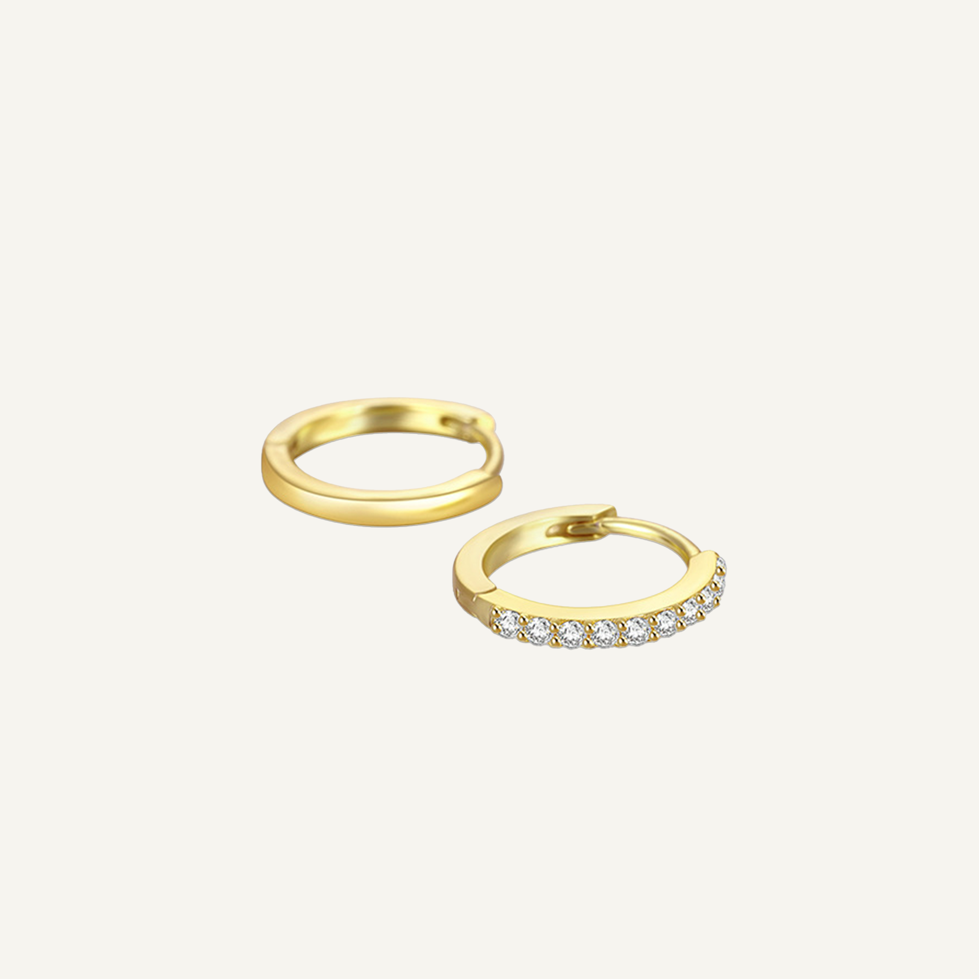 S925 Sterling Silver Asymmetric Diamond-embedded Classic Earclip Earrings