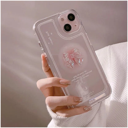 3D Bow Clear Soft Phone Case