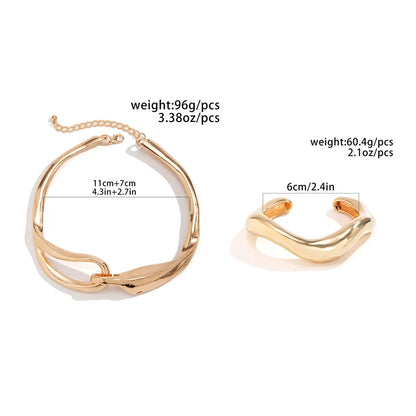 Exaggerated Chunky Heavy Metal Big Torques Choker Necklace Women Punk Goth Irregular Twisted Chain Grunge Jewelry Steampunk Men